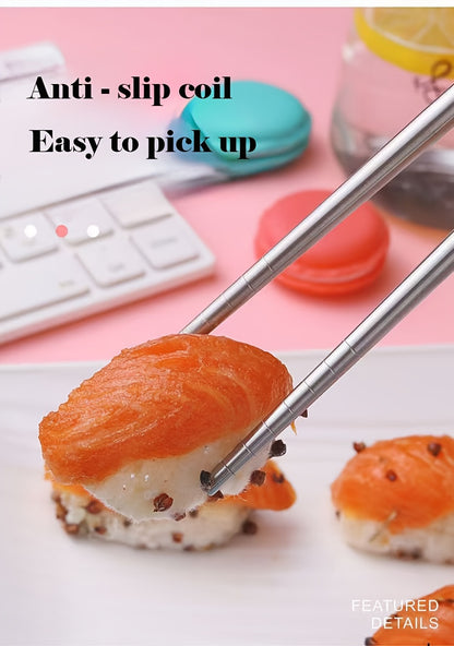 Stainless Steel Cutlery Set with Portable Storage Box - Durable Polished Finish, Includes Spoon, Fork, and Chopsticks, Ideal for Camping and Everyday Use, Camping Essentials|Sleek Cutlery Set|Durable Cutlery, Camping Utensils