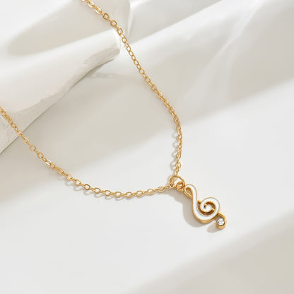 1pc Elegant Minimalist Golden-Plated White Enamel Daisy Pendant Necklace with Delicate Chain - Everyday & Music Festival Jewelry for Women, Year-Round Versatile Accessory, Necklace Pendant, Festival Fashion, Chic Appearance,