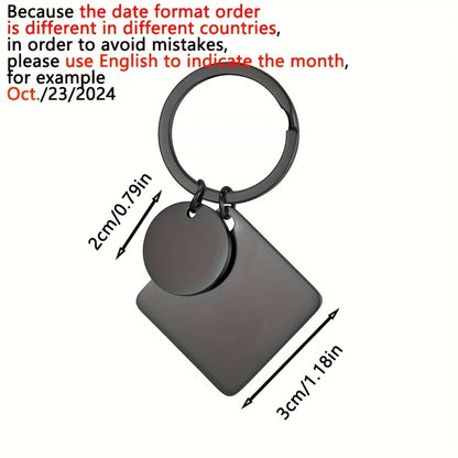 Customized Calendar keychain, laser engraving male and female couple calendar keychain, special date calendar keychain, personalized commemorative keychain, anniversary gift for women, gift for men, anniversary gift, birthday