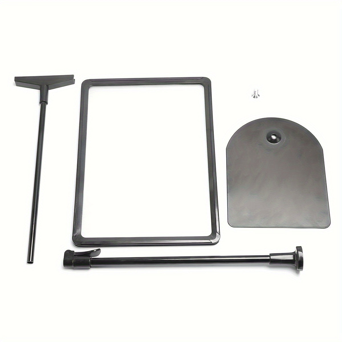 Adjustable 8.5x11" A-Frame Display Stand - Dual-Sided Poster Holder with Viewing Window, Durable Plastic, Ideal for Retail & Service Use, Black, Standing Shelf