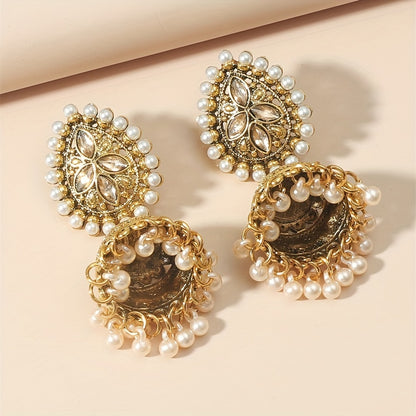 Eastern Bollywood-Inspired Waterdrop-Shaped Earrings for Women