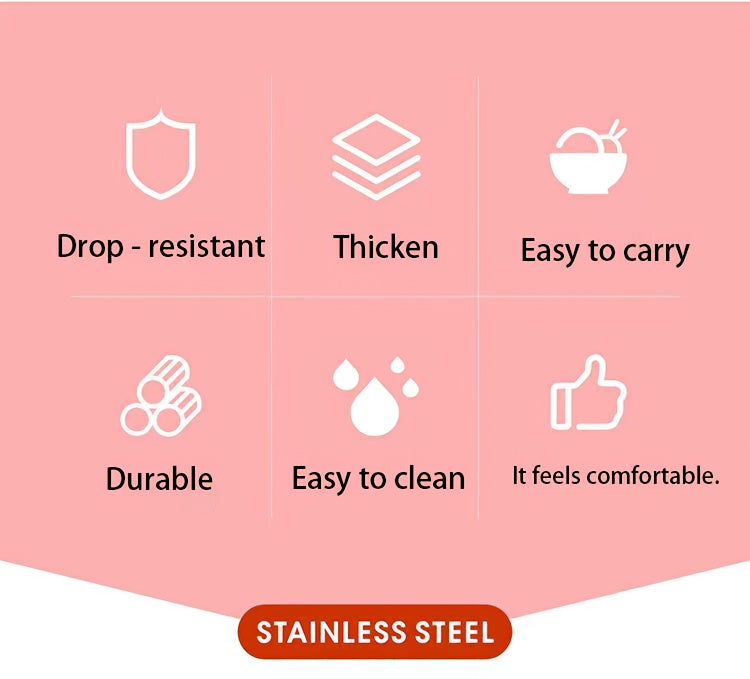 Stainless Steel Cutlery Set with Portable Storage Box - Durable Polished Finish, Includes Spoon, Fork, and Chopsticks, Ideal for Camping and Everyday Use, Camping Essentials|Sleek Cutlery Set|Durable Cutlery, Camping Utensils