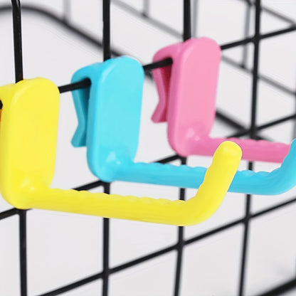 20pcs Polished Plastic Hooks for Wire Mesh Panels - Easy Install, Hanging Solutions for Home, Supermarket & Market Displays, Retail Stores, Warehouses and Home Use, Utility Hooks