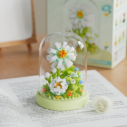 Small Particle Building Block Flower Assembly DIY Toy Home Desktop Decoration Model Holiday Gift for Mother's Day and Valentine's Day