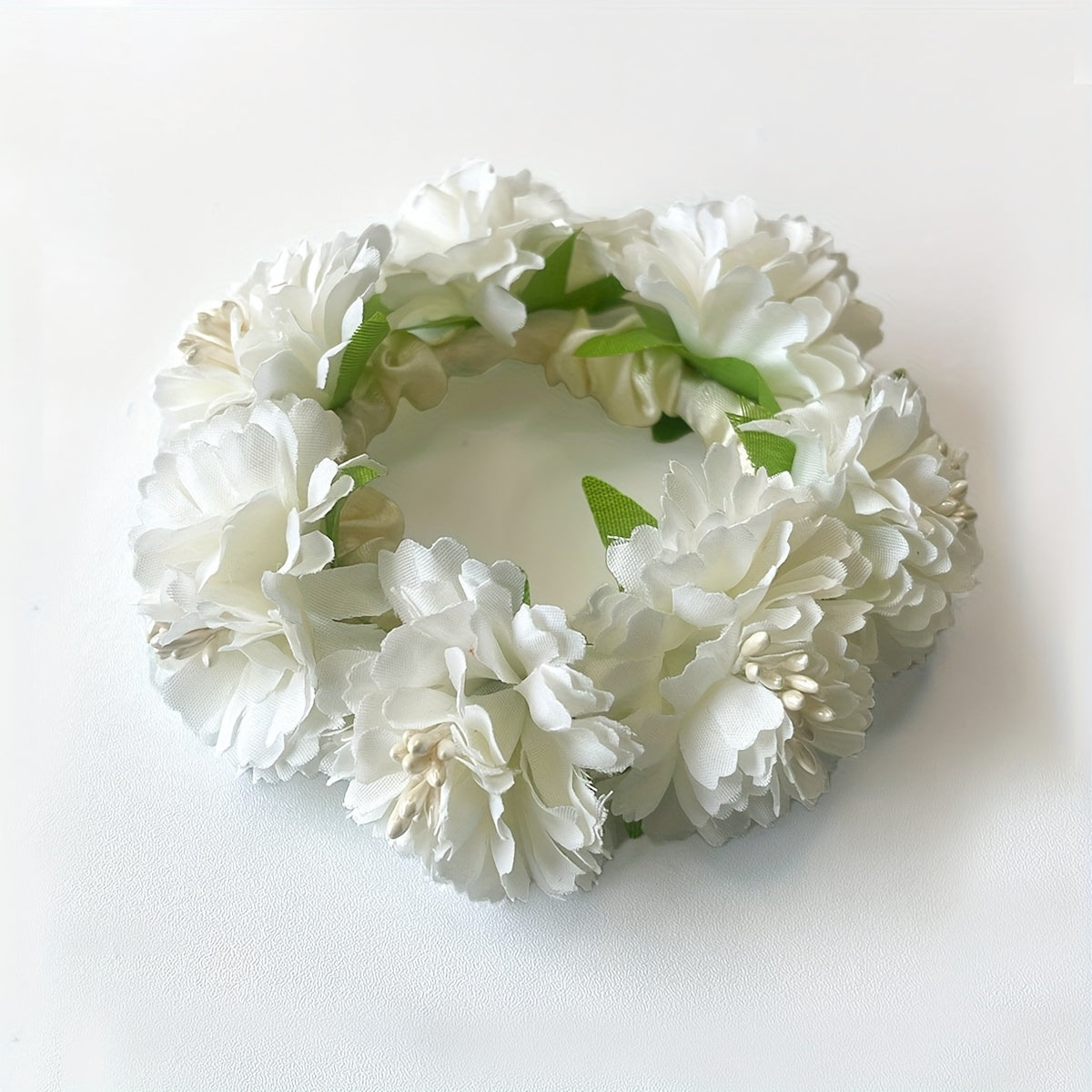 Spring-Summer New Solid Color Faux Fabric Flower Hair Tie Suitable for Beach Hawaii Vacation Everyday Hairstyle Headband Party Holiday Gift