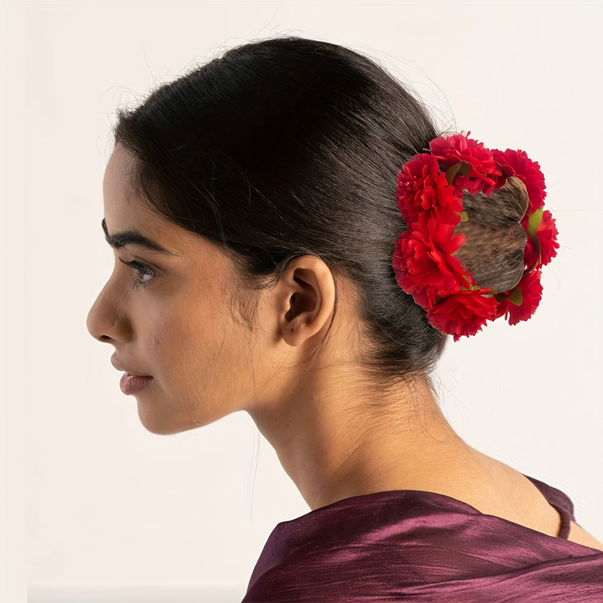 Spring-Summer New Solid Color Faux Fabric Flower Hair Tie Suitable for Beach Hawaii Vacation Everyday Hairstyle Headband Party Holiday Gift