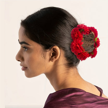 Spring-Summer New Solid Color Faux Fabric Flower Hair Tie Suitable for Beach Hawaii Vacation Everyday Hairstyle Headband Party Holiday Gift