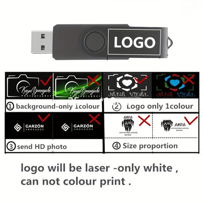 10 Pack Customizable USB Flash Drives Personalize with Your Logo Real Capacity USB 2.0 Available in 128MB/256MB/512MB/4GB/8GB/16GB/32GB for Wedding Favors & Corporate Gifts