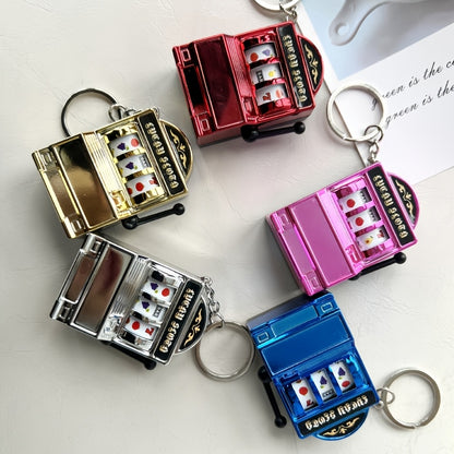 Funky Style Slot Machine Keychain, Novelty Plastic Mobile Phone Pendant, Creative Bag Charm, Unique Accessory for Gaming Enthusiasts