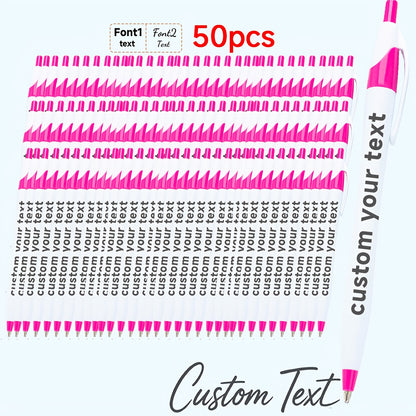 30pcs/50pcs/12pcs 50/30/12pcs Ballpoint Pens, Customizable with Inspirational Quotes, Names, And Logos. Colorful, Smooth Writing Ballpoint Pens with Black Ink for Christmas And Back-To-School Gifts.