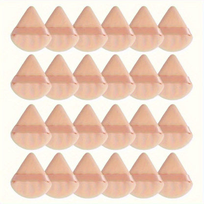 11/25pcs Reusable Triangular Makeup Sponges & Beauty Blenders - Soft Plush, Fragrance-Free, 3 Colors (Black/White/Pink) for Foundation, Powder, Blush - Gentle on Normal Light Beige, Face & Body Use, Makeup Sponges for Blendin