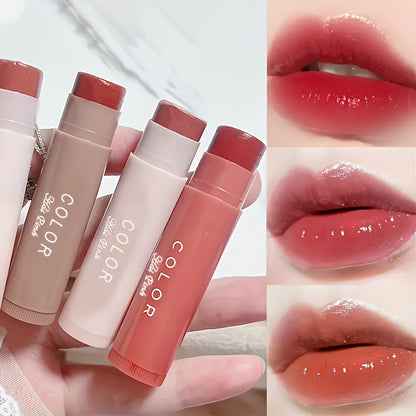 3pcs/1pc Women'S Waterproof Moisturizing Lipstick Set, Featuring 3 Long-Lasting Lip Balms in Natural Shades, Enriched with Plant Squalane for Hydration, Enhancing Lip Color with a Durable Finish, Non-Greasy, Fade-Resistant, S