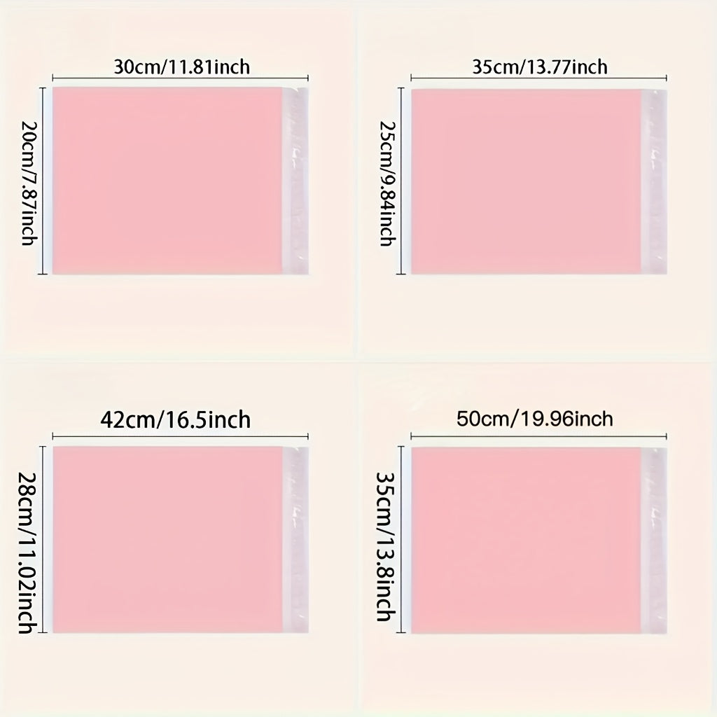 49/99 Self-Sealing Pink Mailing Bags, Multi-Purpose Thickened Postal Pouches for All Seasons, 4 Sizes Available (S，M，L，XL), Suitable for Express Shipping, Gift Wrapping & Office Use
