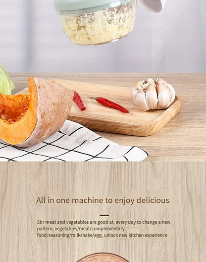 1, vegetable cutter, multifunctional garlic masher, garlic grinder, garlic masher, vegetable cutter, creative fruit masher, manual garlic masher, kitchen supplies, kitchen gadgets, 500/900ml