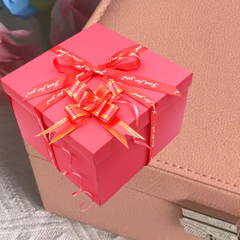 1 Surprise Gift Box Set with Lid, Suitable for Birthdays, Valentine'S Day, Weddings and Proposals, etc. - Multifunctional DIY Party Gift Packaging Kit Without Food, Multi-Compartment Display Box, Made of Paper Material