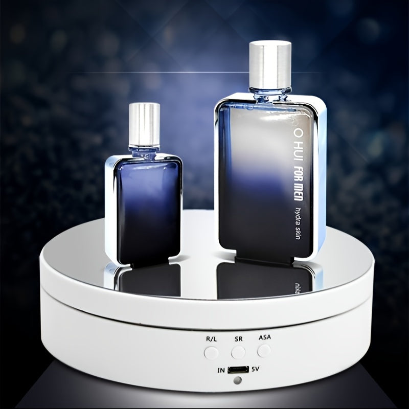 Electric Rotating Display Stand Turntable with Mirror Top, USB Powered, 5V Operating Voltage, 3 Speeds, Jewelry Display Holder, 6.6lbs Capacity