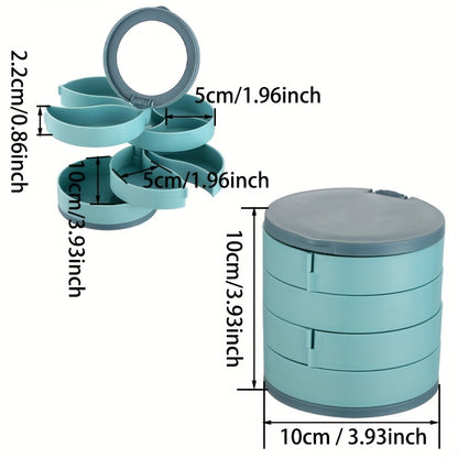 Cosmetic Storage Box - Rotating Jewelry Organizer