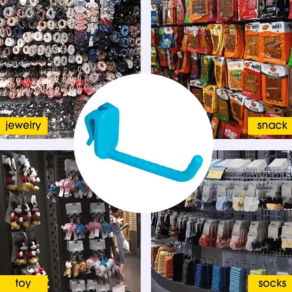 20pcs Polished Plastic Hooks for Wire Mesh Panels - Easy Install, Hanging Solutions for Home, Supermarket & Market Displays, Retail Stores, Warehouses and Home Use, Utility Hooks