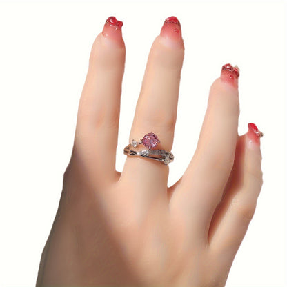 cosmic orbit planet design copper micro-inlaid synthetic Zirconia ring