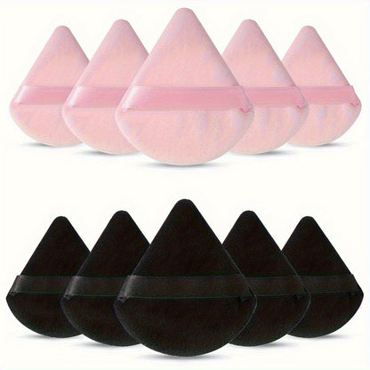 11/25pcs Reusable Triangular Makeup Sponges & Beauty Blenders - Soft Plush, Fragrance-Free, 3 Colors (Black/White/Pink) for Foundation, Powder, Blush - Gentle on Normal Light Beige, Face & Body Use, Makeup Sponges for Blendin
