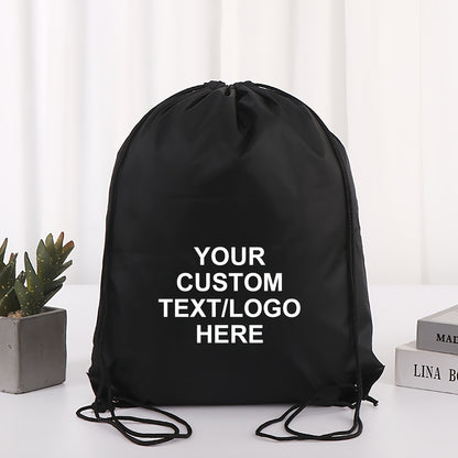 10/20pcs Customizable Polyester Drawstring Backpacks - Personalized Text/Logo, Lightweight Durable Multi-Use Bags for Weddings, Birthdays, Graduation Gifts, Events - Sky Blue, Red, Navy, Black, Event Gift Bags, Bold Visual Ap