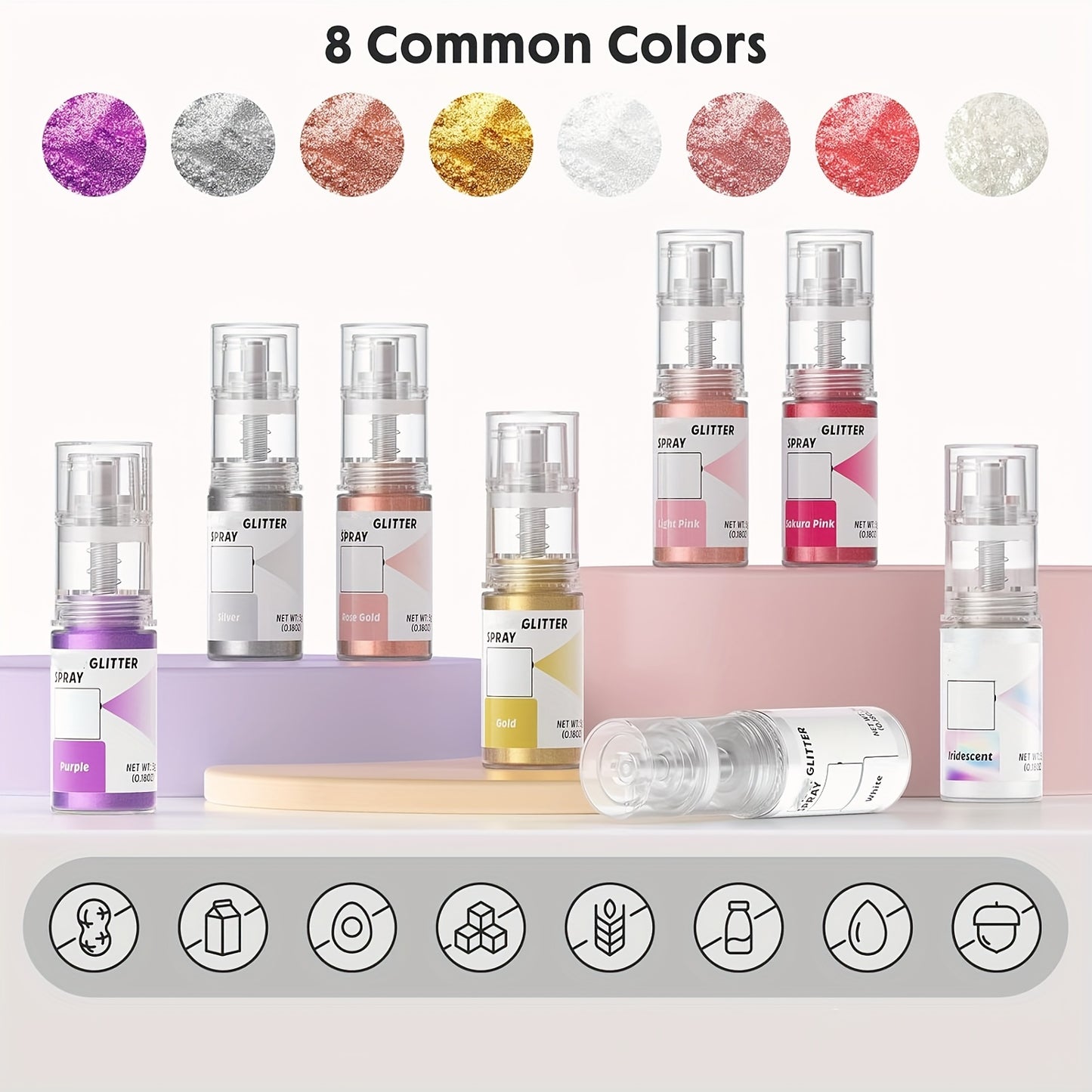 1pc Glitter Sequins, Glitter Spray, Baking Decoration 5G Glitter, for Cake Decorations, Dessert Decorations, Handicrafts DIY stickers randomly