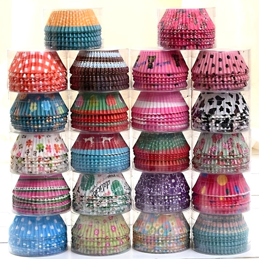 100pcs/box Snow Lady Cake Cups - Oil Proof Paper Holder For Baked Cookies And Cakes