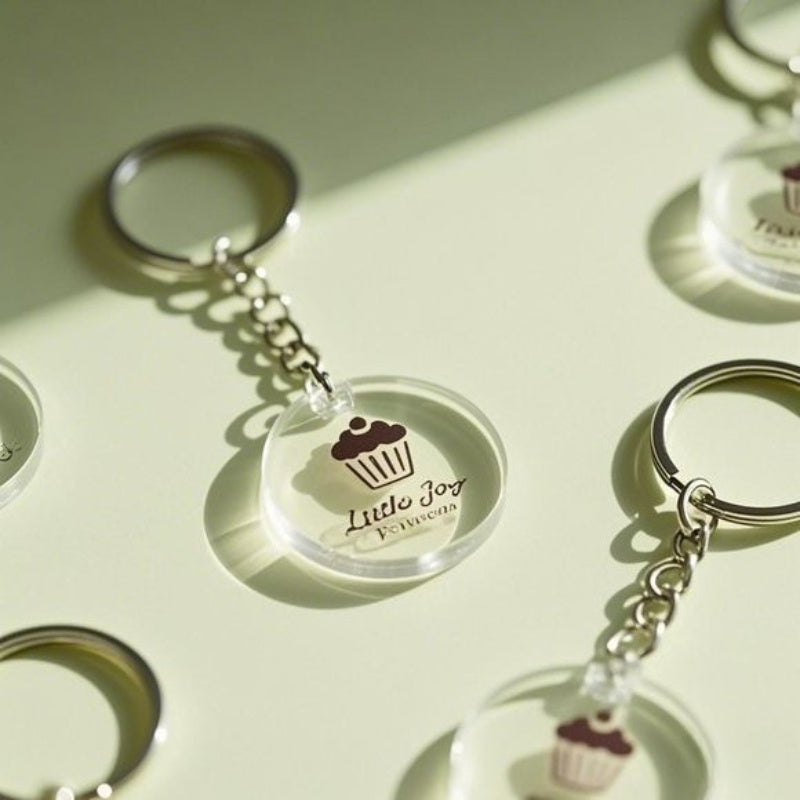 10/20/30/50/80 Custom Clear Acrylic Keychains - Round Photo/Logo/Text Engraved Key Rings, Durable Personalized Gifts Suitable for Backpack Decorations, Couples, Friends, and Family