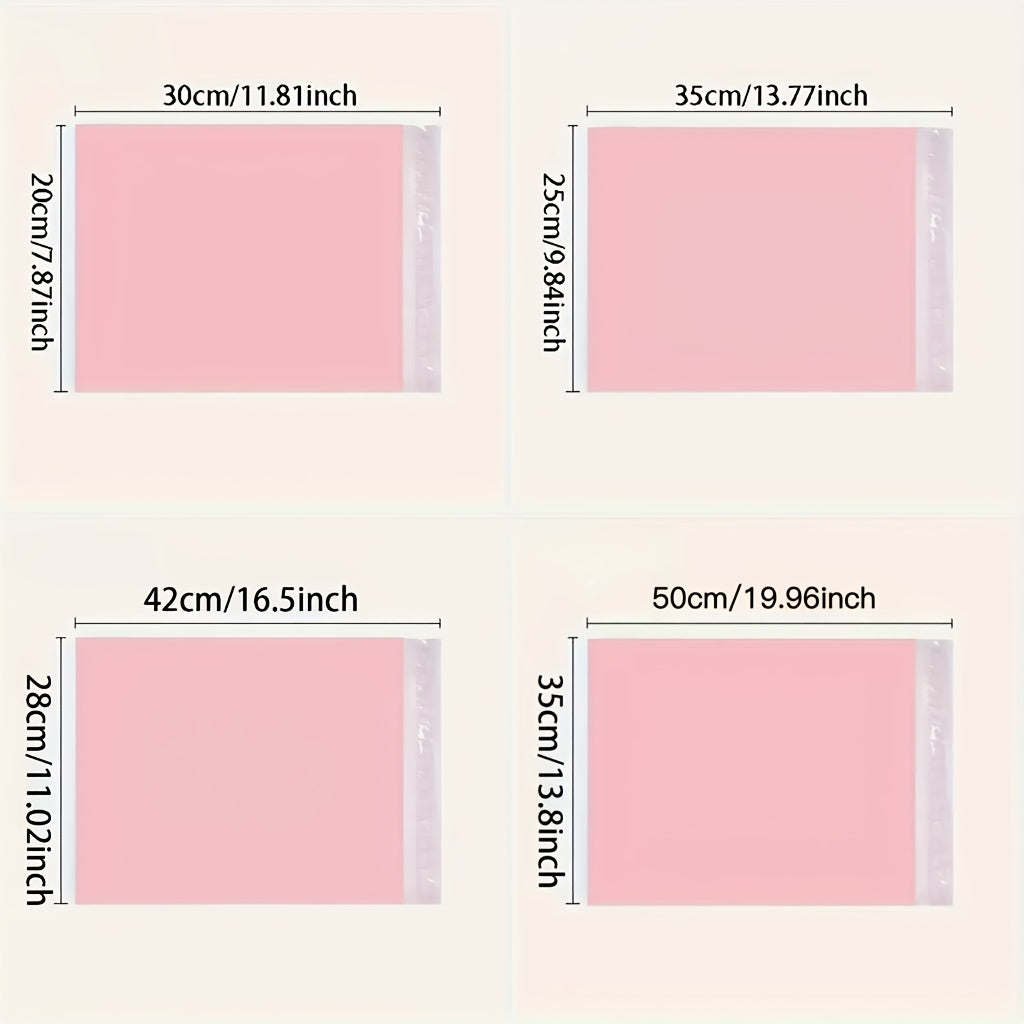 49/99 Self-Sealing Pink Mailing Bags, Multi-Purpose Thickened Postal Pouches for All Seasons, 4 Sizes Available (S，M，L，XL), Suitable for Express Shipping, Gift Wrapping & Office Use