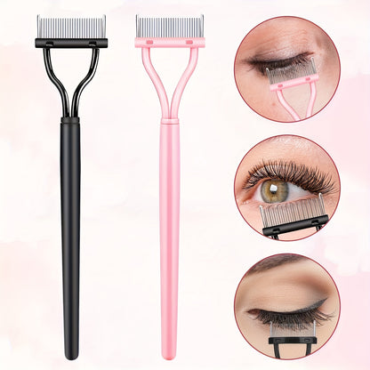 Eyelash Curler, Women's Eyebrow Brush Set, Eyelash Curler with Comb, Eyelash Comb Separator, 3-in-1 Mascara Brush, 2-in-1 Beveled Eyebrow Brush and Comb, Eyelash Curler Replacement Strip, Comb. Suitable for all eye shapes, qu