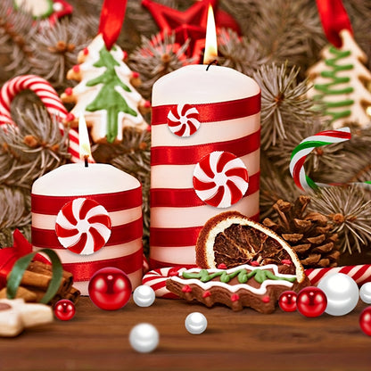531pcs, Floating Beads for Centerpieces Vases, Vase Fillers, Christmas Vase Filler, White and Red Fake Candy Cane Decor, Christmas Table Decor, Christmas Vase Fillers for Home Table Decorations, Christmas Home Decor