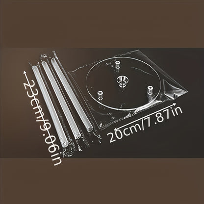 Multi-Tier Cake Layering Kit - 4 Reusable Transparent Dowels and Dividers for Elegant Wedding Baking