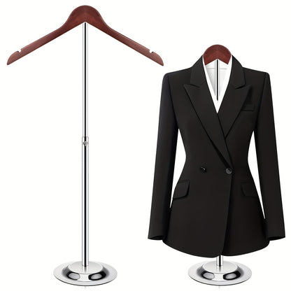 1pc Adjustable Metal T-Shirt Display Stand - Flexible Shoulder Rack for Adults, Portable Clothing Hanger for Vendors, Steaming Clothes Holder for Retail and Home Use, Retail Clothing Display | Modern Clothing Rack | Durable M