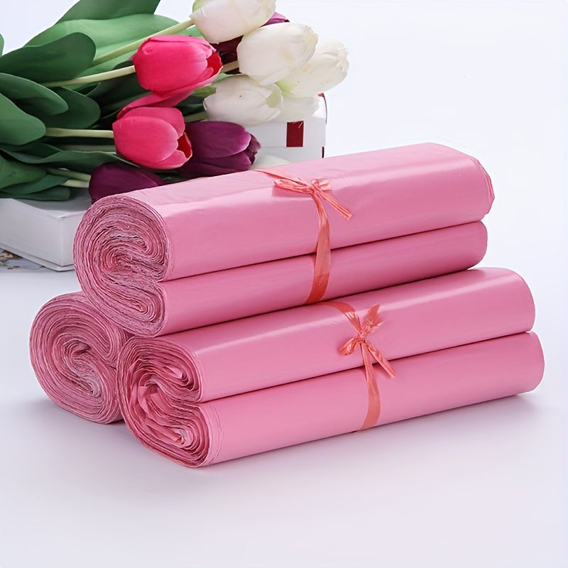 49/99 Self-Sealing Pink Mailing Bags, Multi-Purpose Thickened Postal Pouches for All Seasons, 4 Sizes Available (S，M，L，XL), Suitable for Express Shipping, Gift Wrapping & Office Use