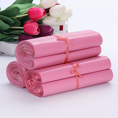 49/99 Self-Sealing Pink Mailing Bags, Multi-Purpose Thickened Postal Pouches for All Seasons, 4 Sizes Available (S，M，L，XL), Suitable for Express Shipping, Gift Wrapping & Office Use