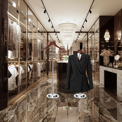 1pc Adjustable Metal T-Shirt Display Stand - Flexible Shoulder Rack for Adults, Portable Clothing Hanger for Vendors, Steaming Clothes Holder for Retail and Home Use, Retail Clothing Display | Modern Clothing Rack | Durable M