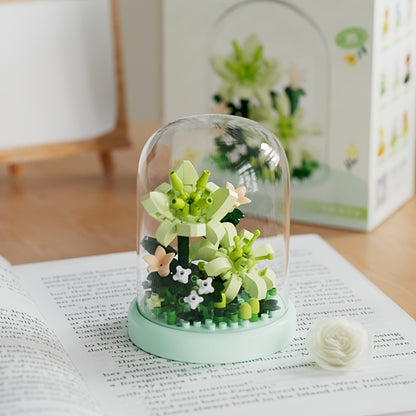Small Particle Building Block Flower Assembly DIY Toy Home Desktop Decoration Model Holiday Gift for Mother's Day and Valentine's Day