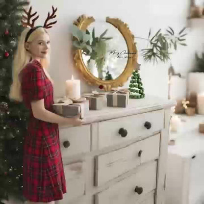 New Christmas Decoration Creative Nordic Style Wooden Christmas Tree Ornaments Desktop Display, Suitable for 4 Seasons