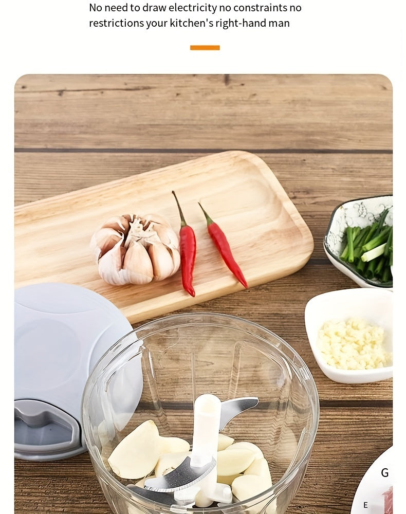 1, vegetable cutter, multifunctional garlic masher, garlic grinder, garlic masher, vegetable cutter, creative fruit masher, manual garlic masher, kitchen supplies, kitchen gadgets, 500/900ml