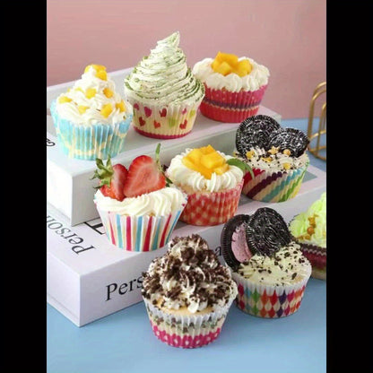 100pcs/box Snow Lady Cake Cups - Oil Proof Paper Holder For Baked Cookies And Cakes