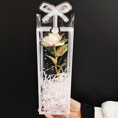 The finished product is packed with a gift box, and the simulated Golden foil artificial rose is suitable for Father's Day, Mother's Day, Graduation, May Day, Octa Boster, and creative gifts for relatives, friends, girlfriend