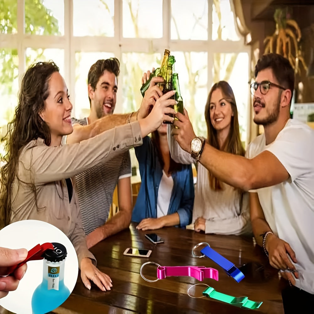 60 Pack Custom Engraved Aluminum Bottle Opener Keychains - Durable, Lightweight Metal Drink Openers with Personalized Text for Weddings, Business Events, Party Favors, Promotional Gifts