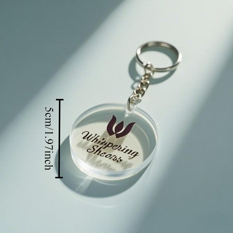 10/20/30/50/80 Custom Clear Acrylic Keychains - Round Photo/Logo/Text Engraved Key Rings, Durable Personalized Gifts Suitable for Backpack Decorations, Couples, Friends, and Family