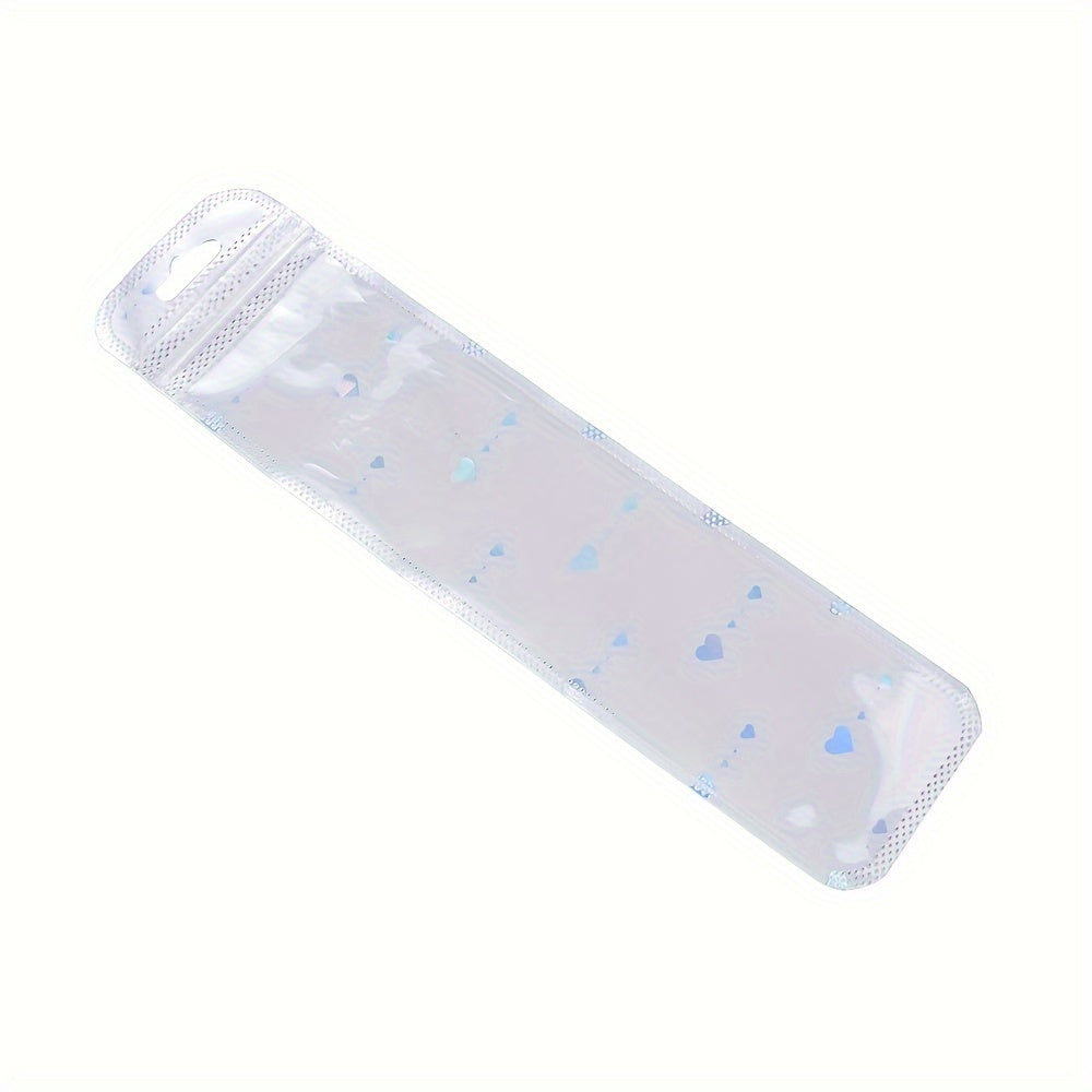 50pcs Transparent Plastic Ziplock Bags, Jewelry Display Packaging Bags for Jewelry Packaging, Pen Display Thickened Long Ziplock Bags