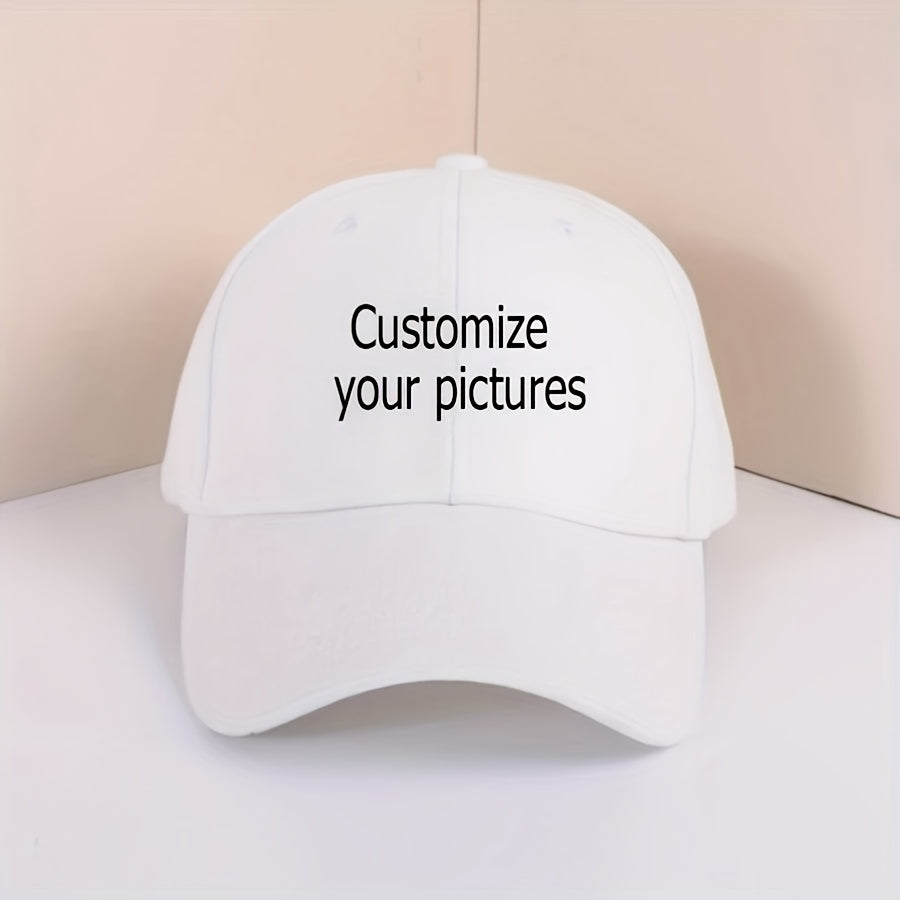 Custom Women's Baseball Cap - Premium 100% Polyester Adjustable Snapback Hat with Personalized Logo/Photo Print, Lightweight Breathable Design for Casual and Outdoor Activities Black/White, Custom Event Gear