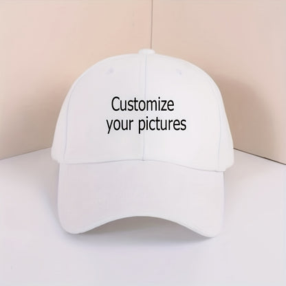 Custom Women's Baseball Cap - Premium 100% Polyester Adjustable Snapback Hat with Personalized Logo/Photo Print, Lightweight Breathable Design for Casual and Outdoor Activities Black/White, Custom Event Gear
