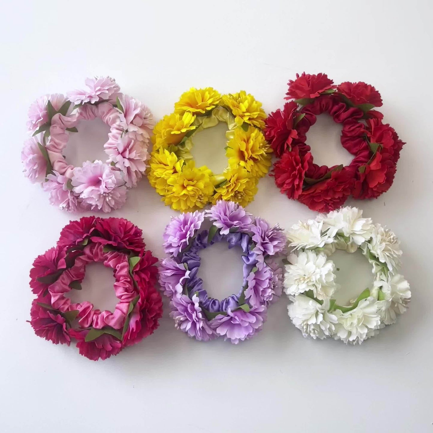 Spring-Summer New Solid Color Faux Fabric Flower Hair Tie Suitable for Beach Hawaii Vacation Everyday Hairstyle Headband Party Holiday Gift