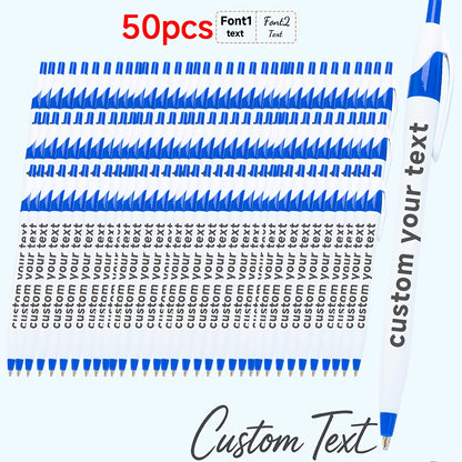 30pcs/50pcs/12pcs 50/30/12pcs Ballpoint Pens, Customizable with Inspirational Quotes, Names, And Logos. Colorful, Smooth Writing Ballpoint Pens with Black Ink for Christmas And Back-To-School Gifts.