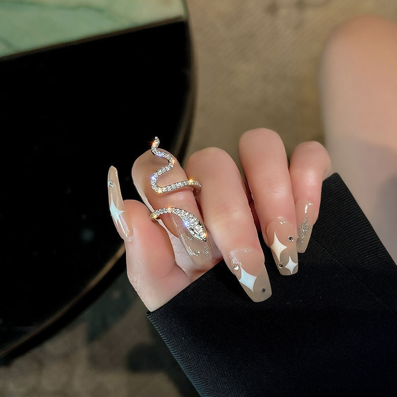 Elegant Snake-Shaped Alloy Ring