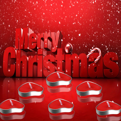 12/50 Heart-Shaped Candles - Golden & White, Single-Wick, Short Burn Time (1-4 Hours), Ideal for Valentine'S Day, Christmas, Halloween, Thanksgiving, Ramadan, and More - Perfect for Home Decor and Special Occasions, Candle De